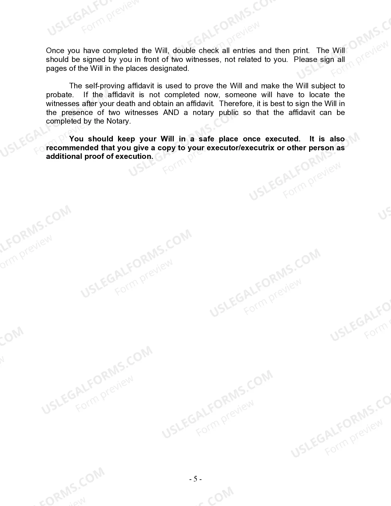 Preview Last Will and Testament for Married Person with Adult and Minor Children from Prior Marriage