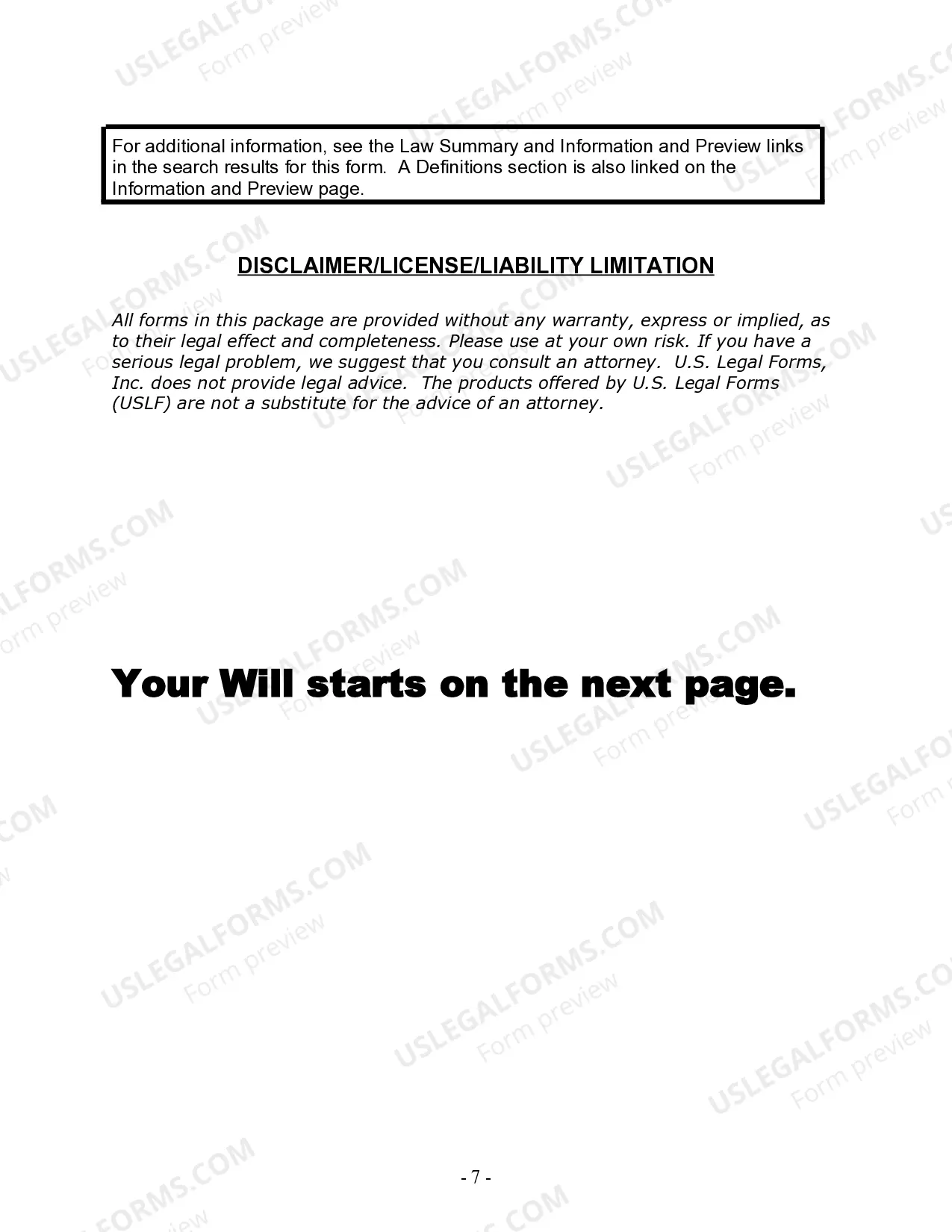 Preview Last Will and Testament for Married Person with Adult and Minor Children from Prior Marriage