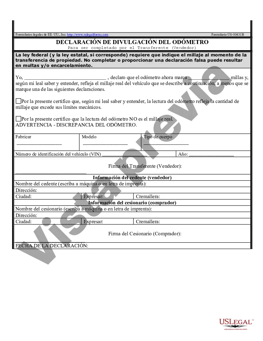 Preview Factura de venta de automóvil y estado de cuenta del odómetro para la venta tal como está