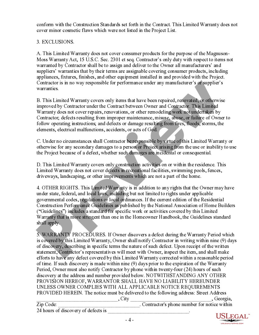 Trim Carpenter Contract for Contractor US Legal Forms