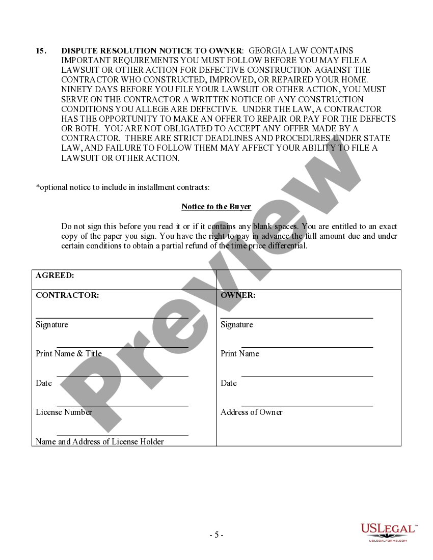 Trim Carpenter Contract for Contractor US Legal Forms