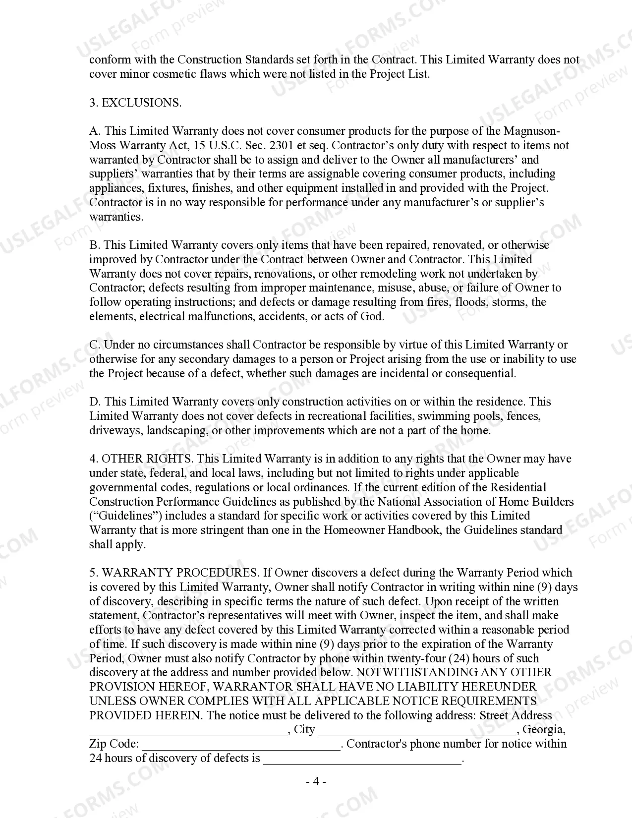 Preview Trim Carpenter Contract for Contractor