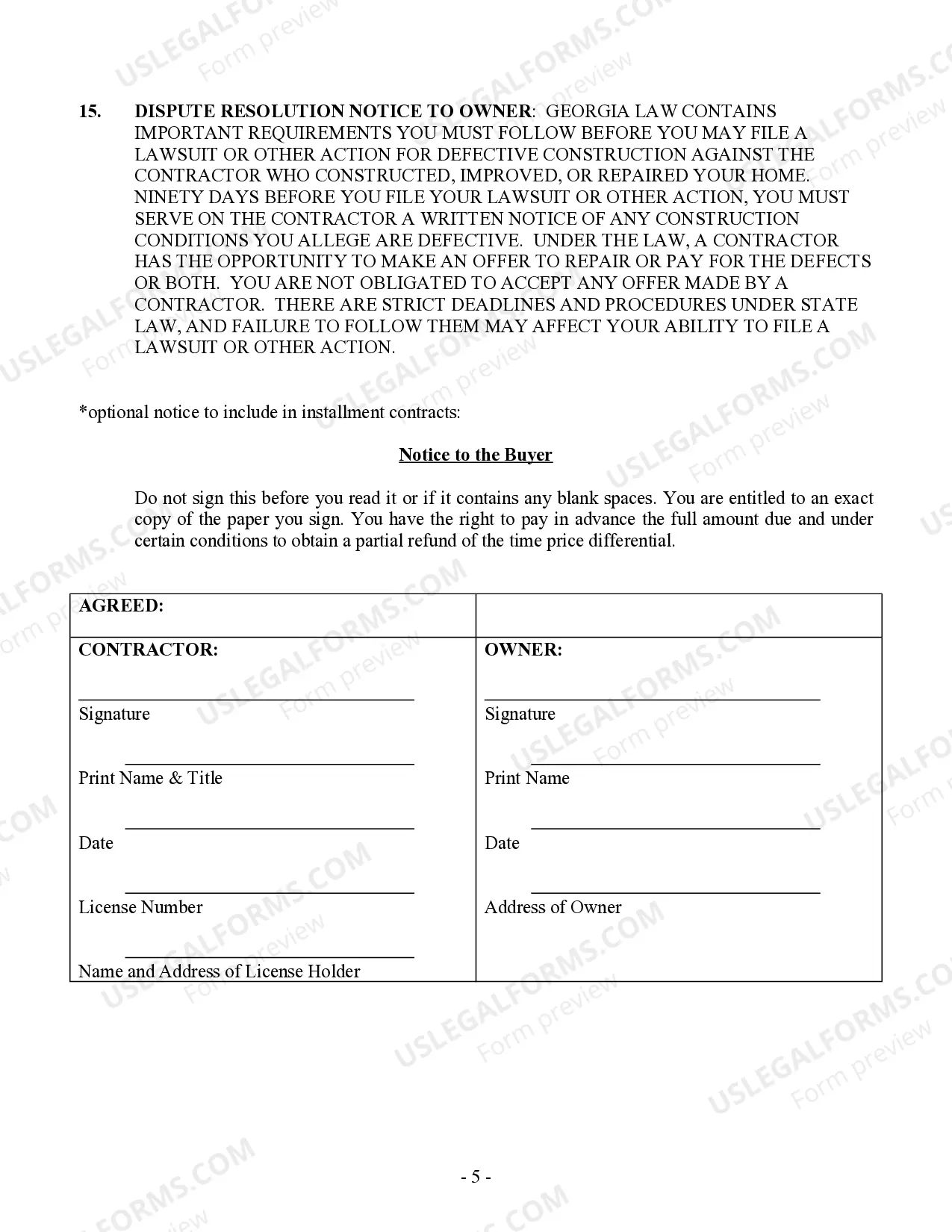 Preview Trim Carpenter Contract for Contractor