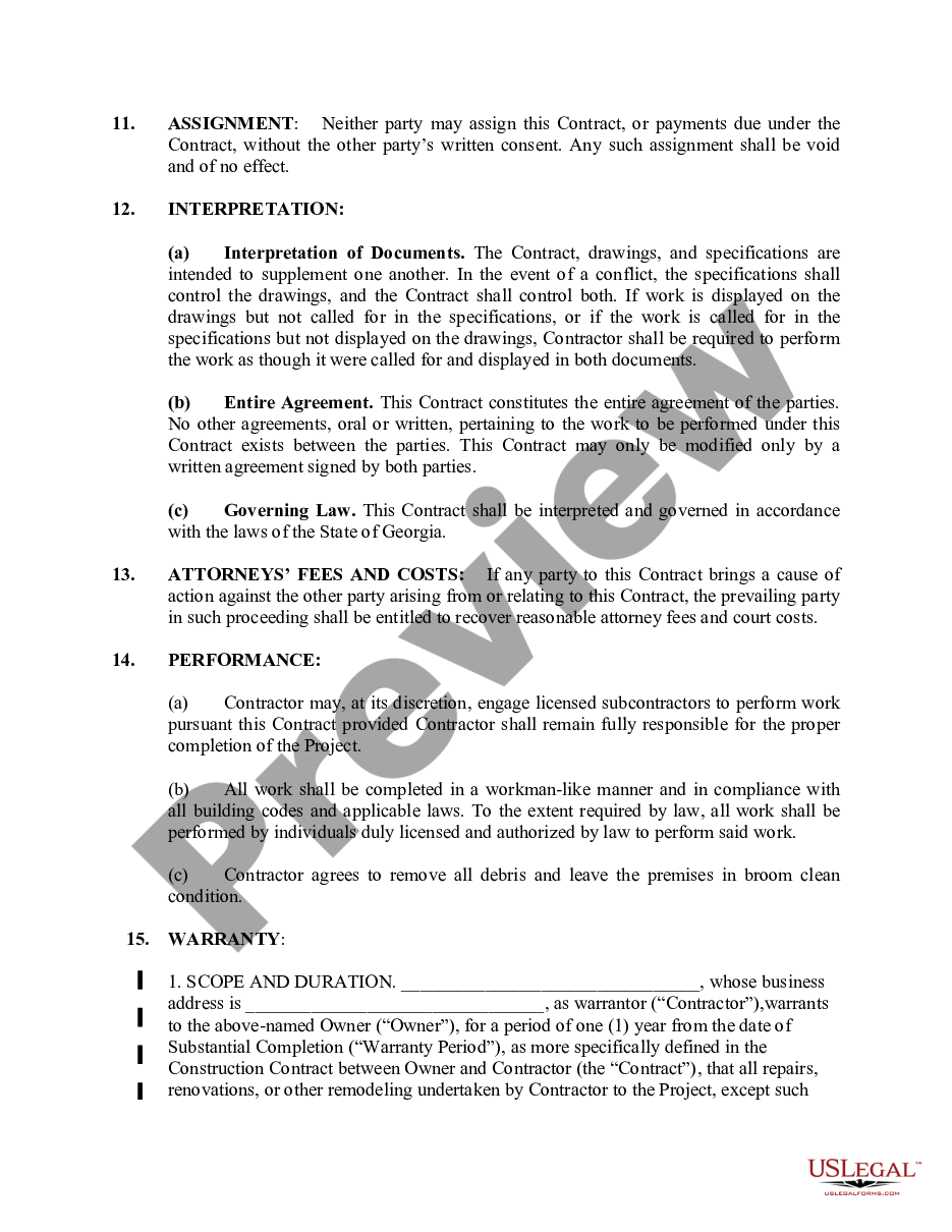 page 3 HVAC Contract for Contractor preview
