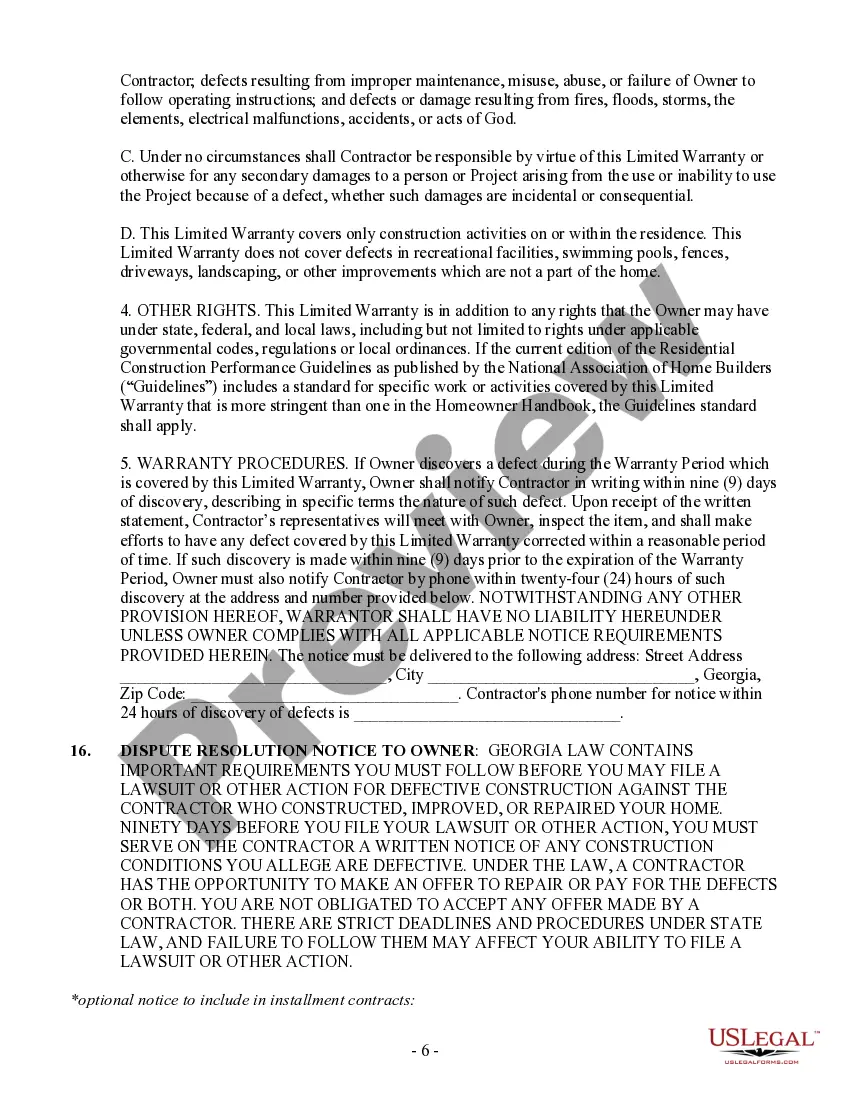 Preview Landscape Contract for Contractor