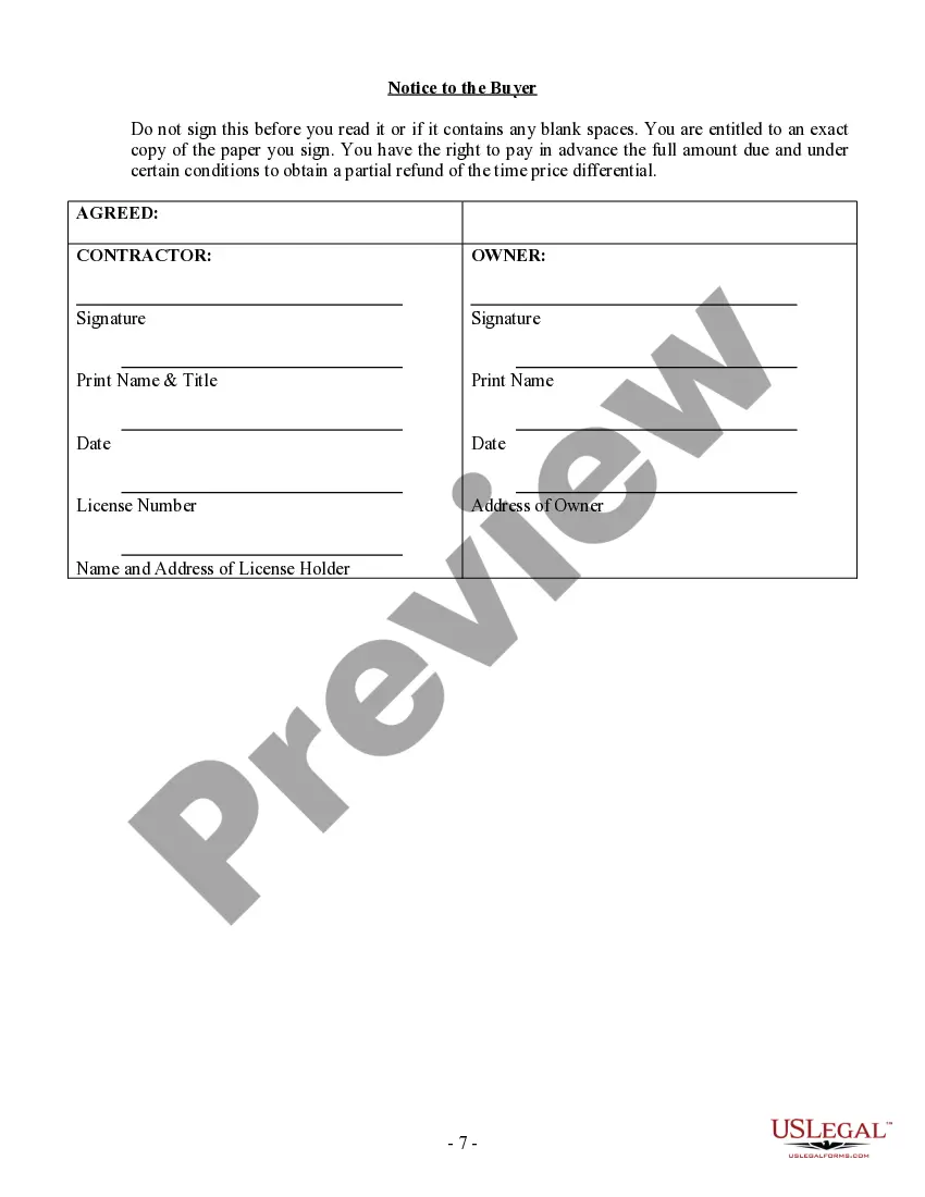 Preview Landscape Contract for Contractor