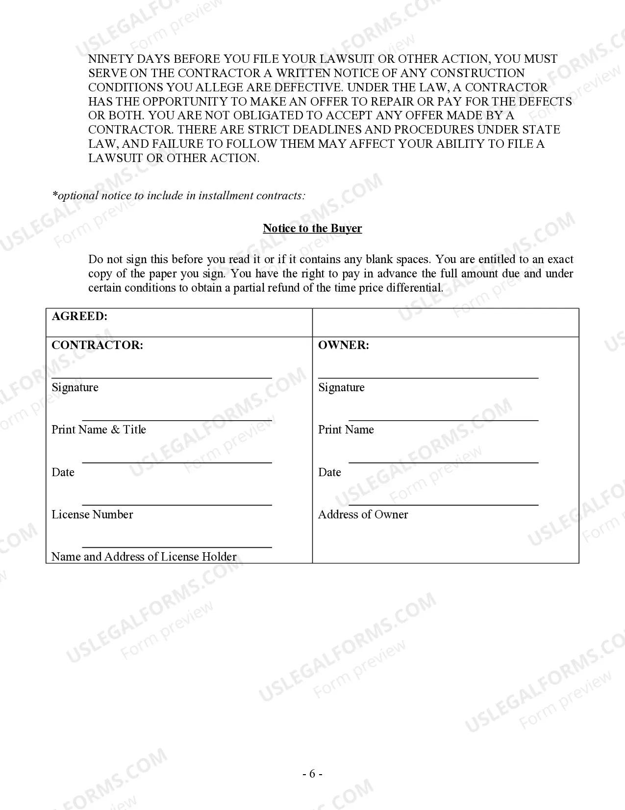 Preview Concrete Mason Contract for Contractor