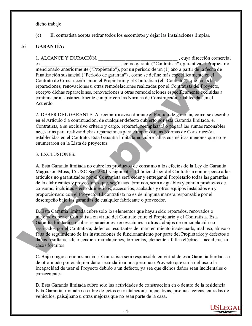 Preview Contrato de pavimentación para contratista