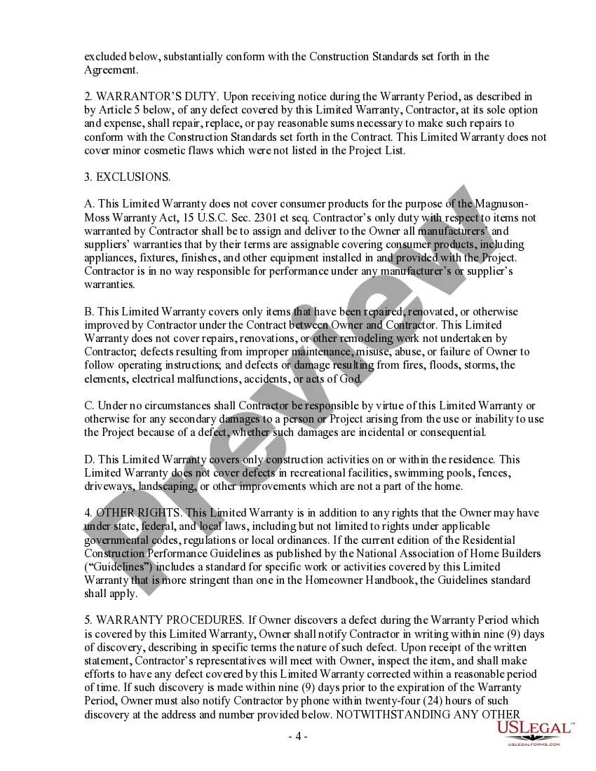 Preview Paving Contract for Contractor