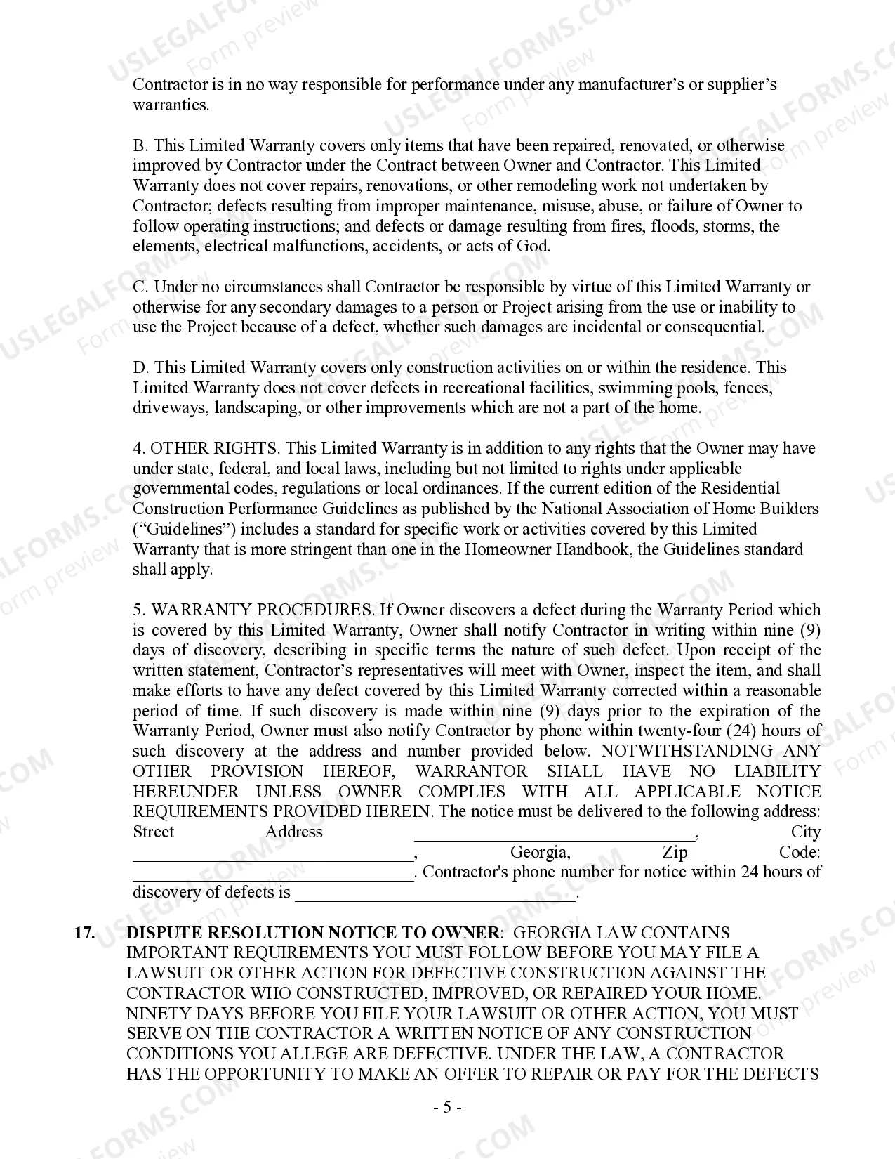 Preview Foundation Contract for Contractor
