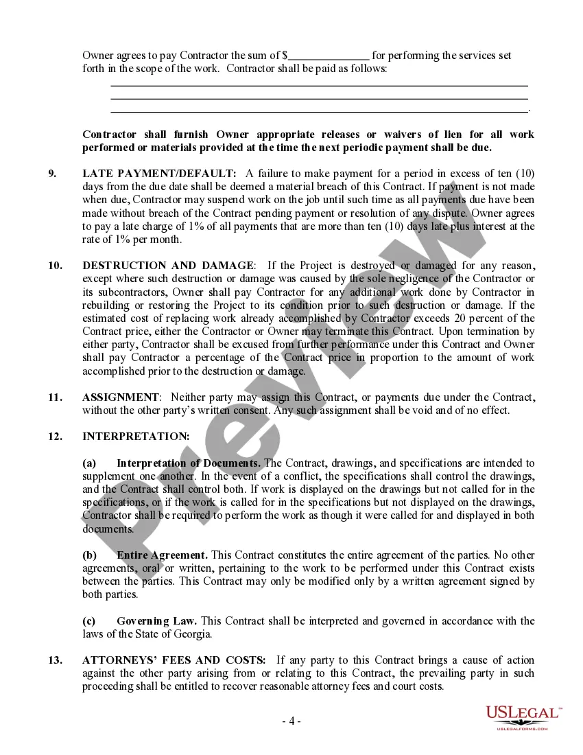 Preview Electrical Contract for Contractor