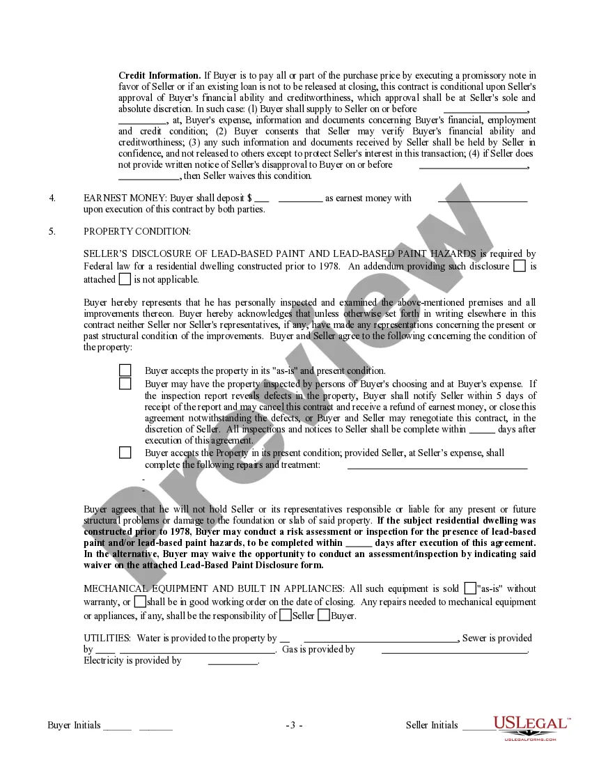 Preview Contract for Sale and Purchase of Real Estate with No Broker for Residential Home Sale Agreement