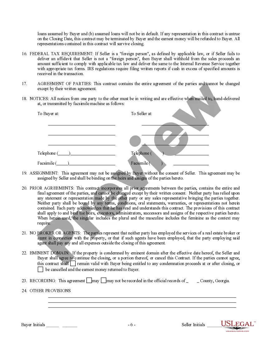 Preview Contract for Sale and Purchase of Real Estate with No Broker for Residential Home Sale Agreement