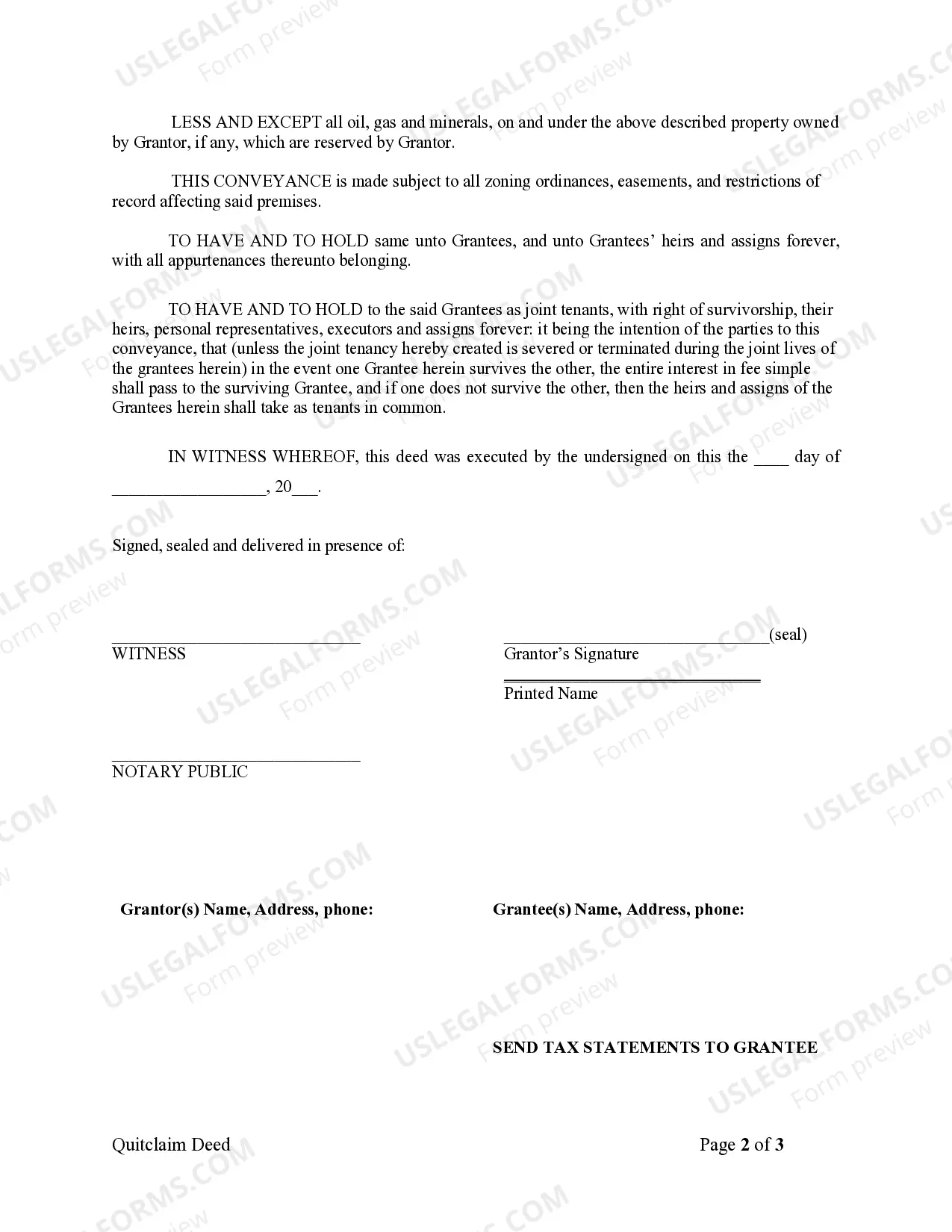 Preview Quitclaim Deed from Corporation to Husband and Wife