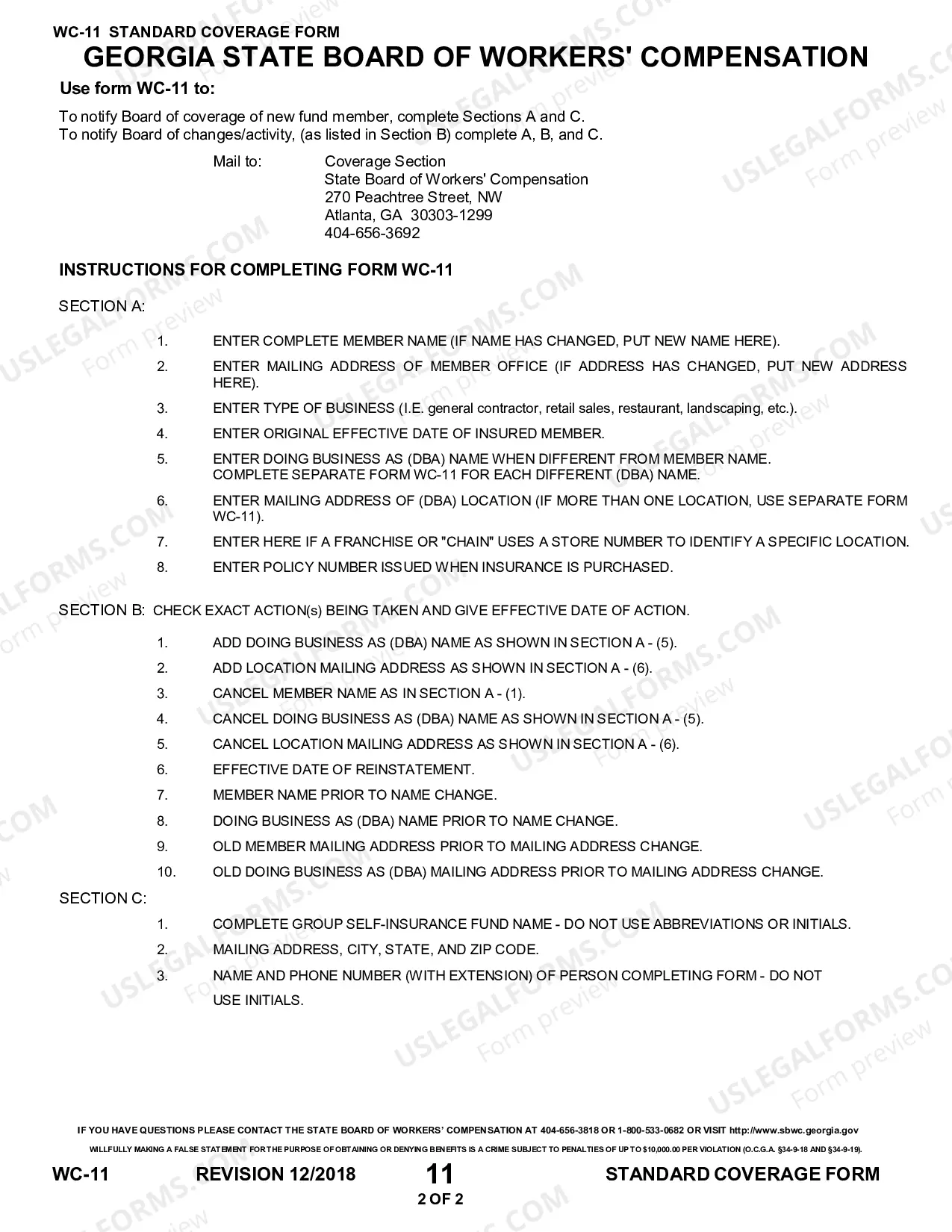Preview Standard Coverage Form Group Self-Insurance Fund Members for Workers' Compensation