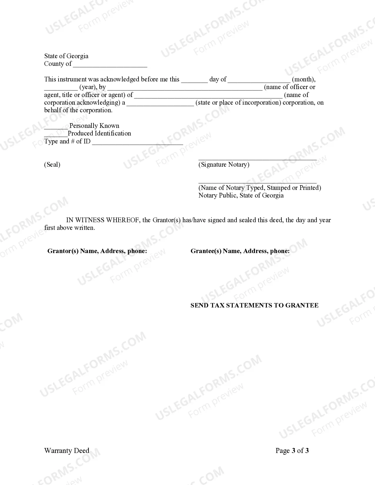 Preview Warranty Deed from Corporation to Two Individuals