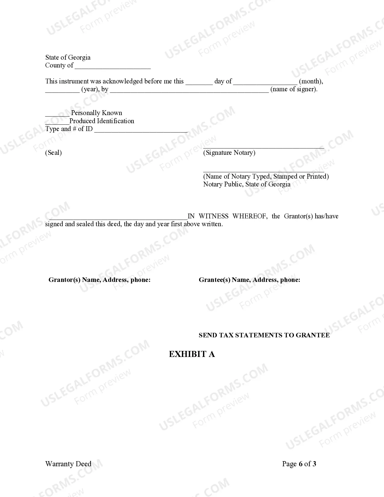 Preview Warranty Deed from Husband and Wife to a Trust