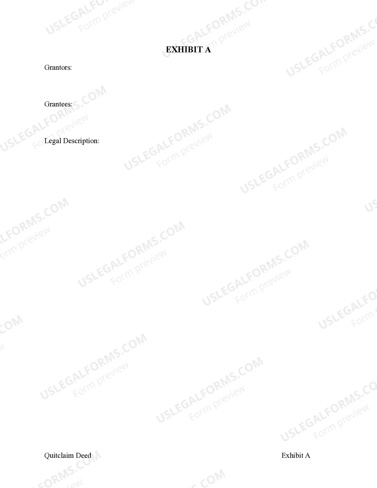 Preview Quitclaim Deed from Husband and Wife to Husband and Wife