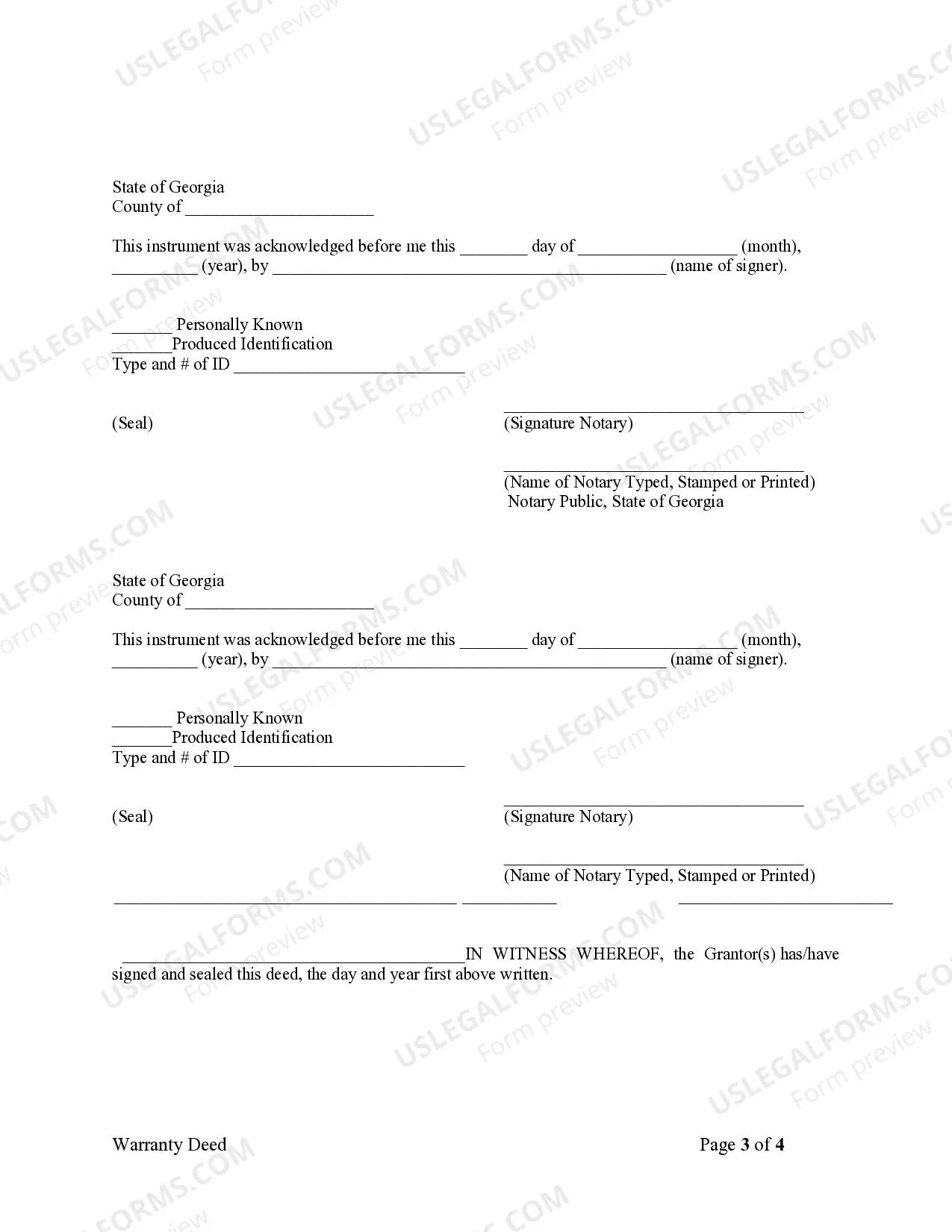 Preview Warranty Deed from Husband and Wife to Husband and Wife