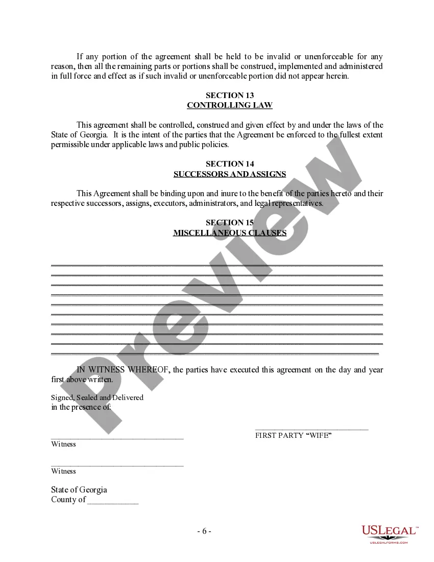 Preview Postnuptial Property Agreement