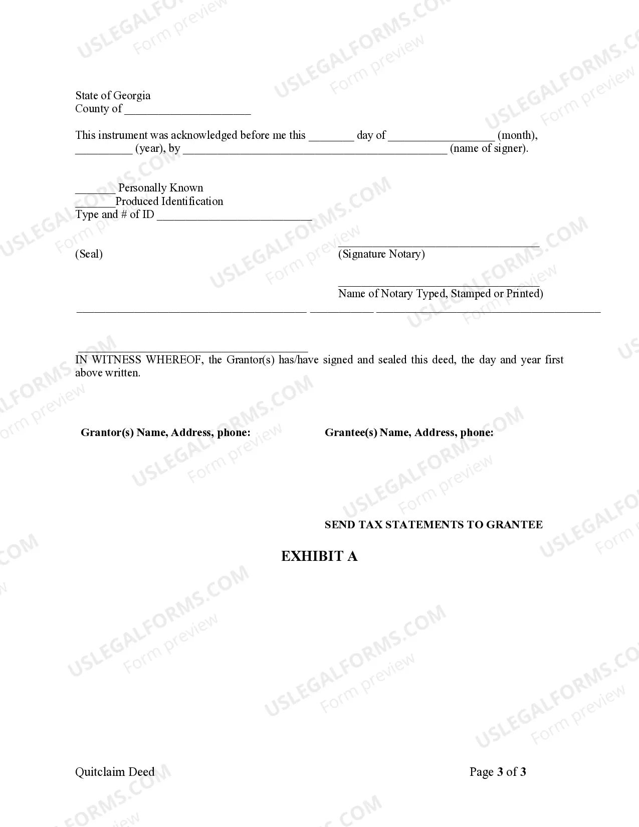 Preview Quitclaim Deed from Husband and Wife to an Individual