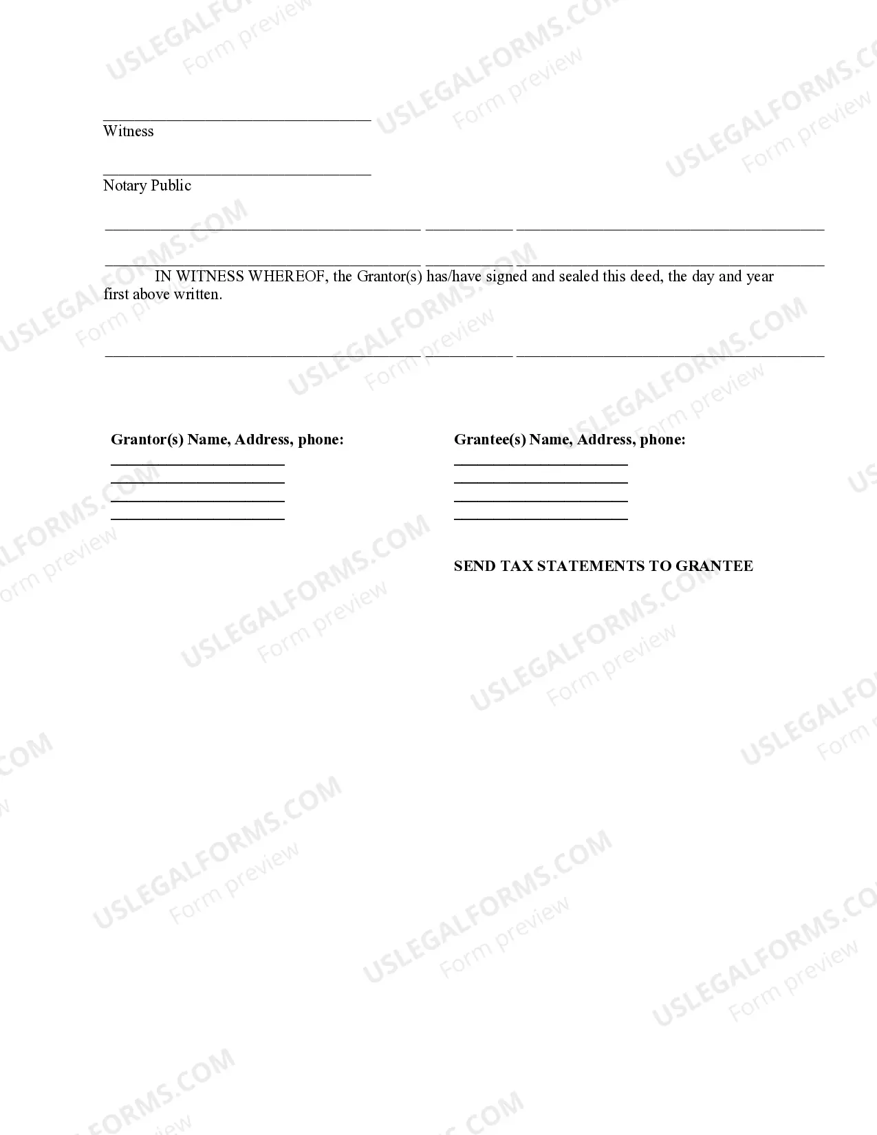 Preview Quitclaim Deed from Individual to Individual