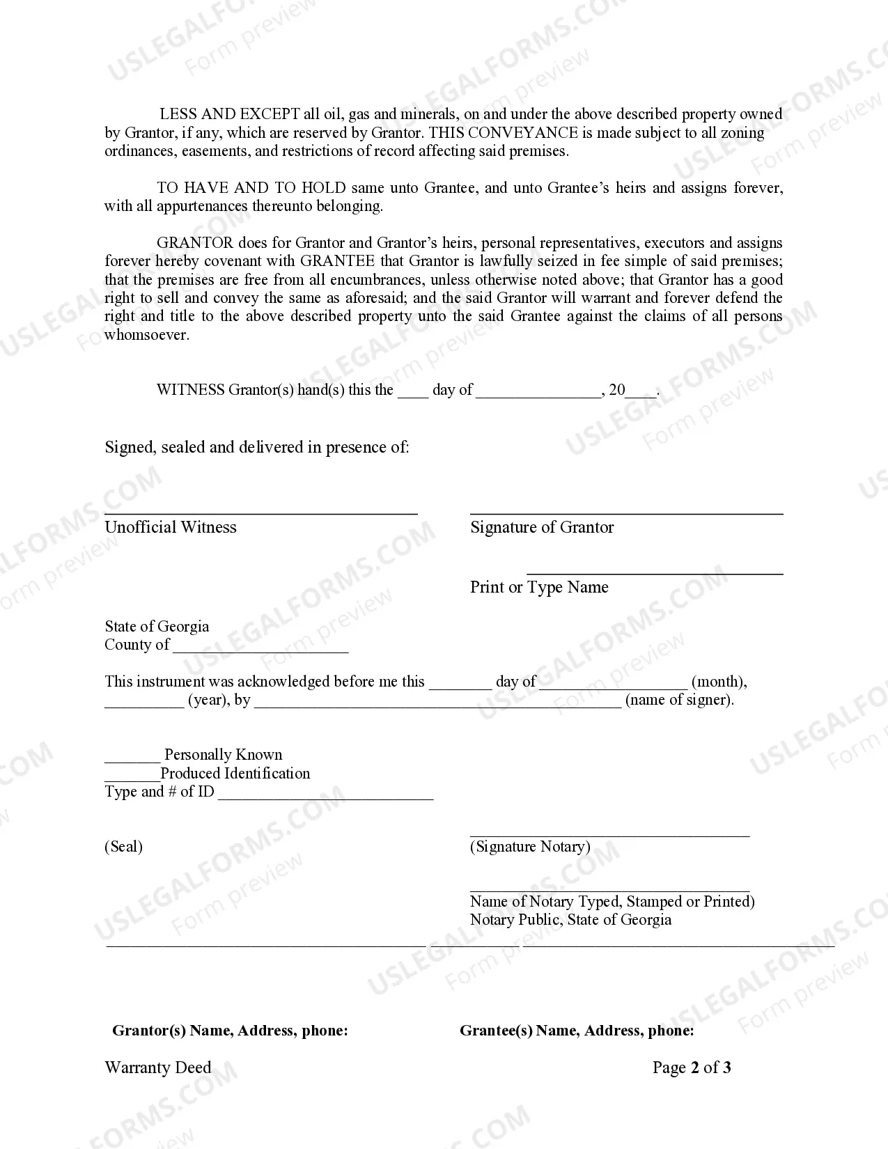 Preview Warranty Deed from Individual to Individual
