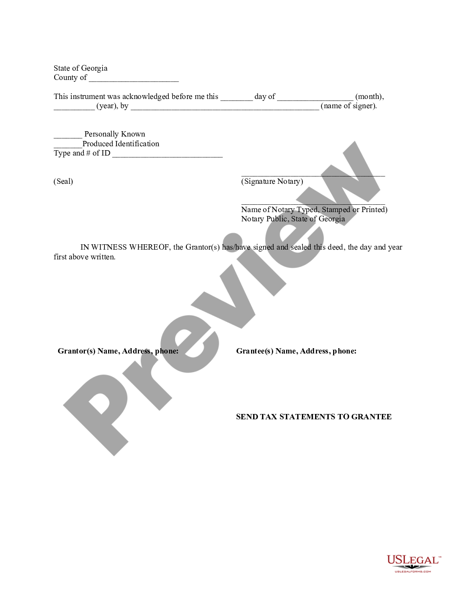 page 5 Warranty Deed to Child Reserving a Life Estate in the Parents preview