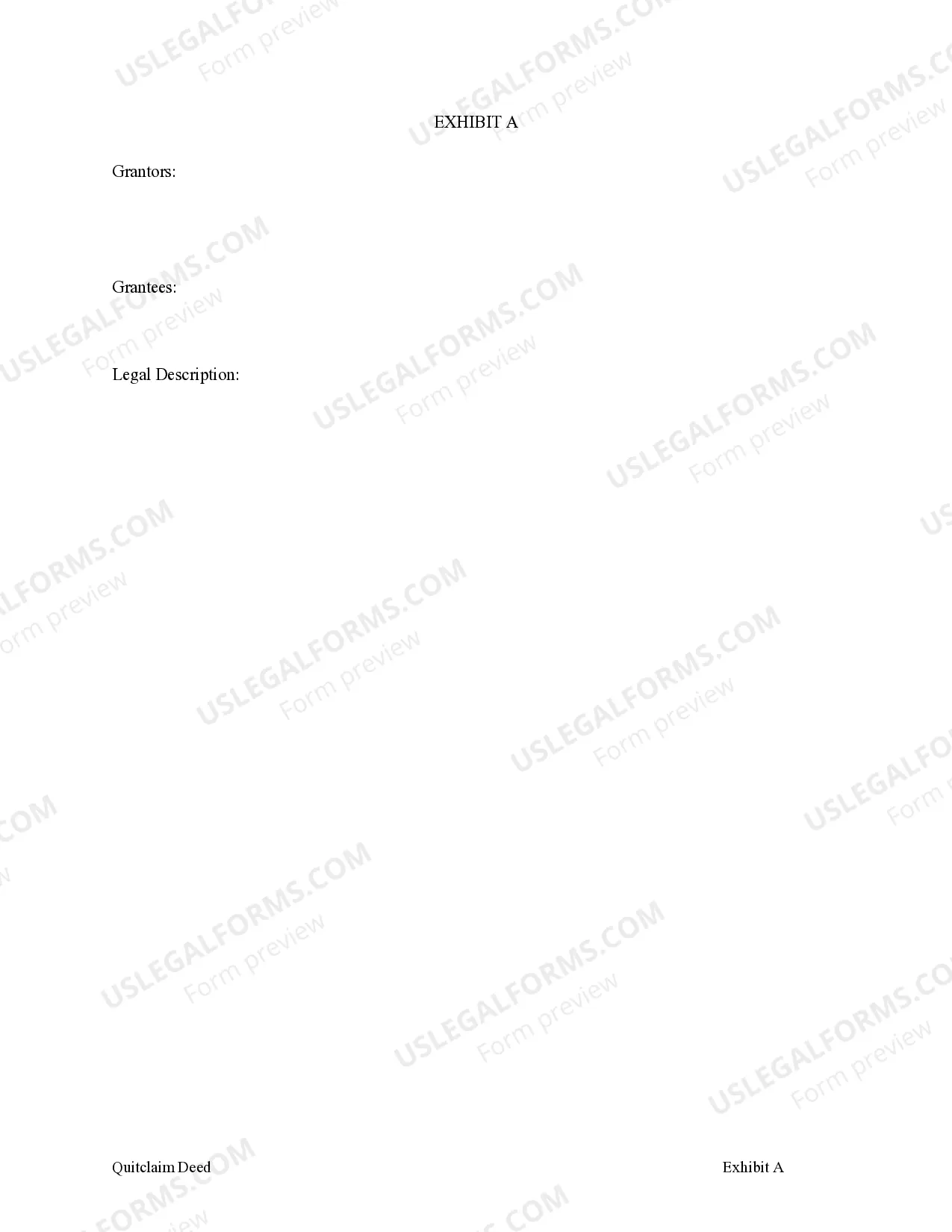 Preview Quitclaim Deed - Two Individuals to Three Individuals