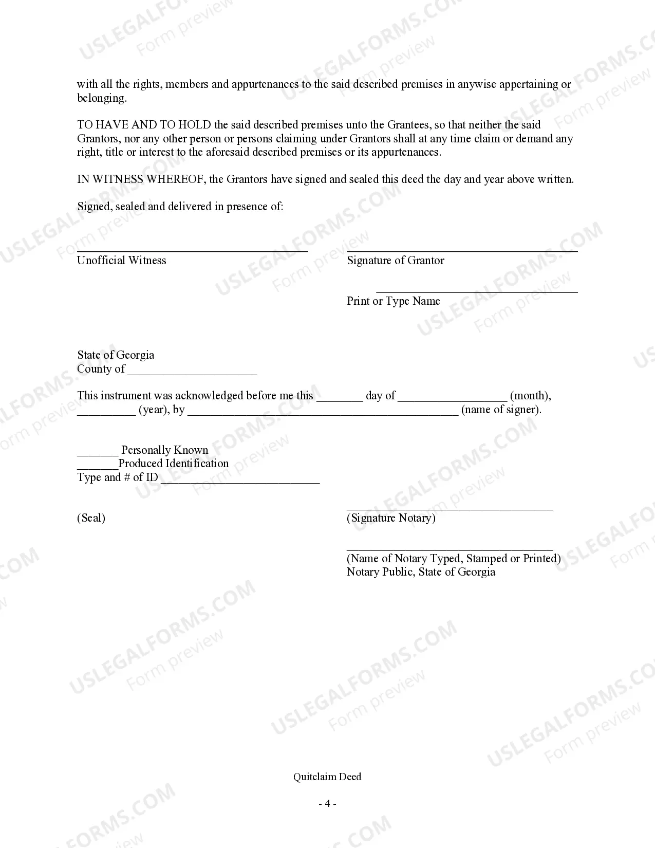 Preview Quitclaim Deed from Husband, Wife and an Individual as Grantors to Husband and Wife Grantees.