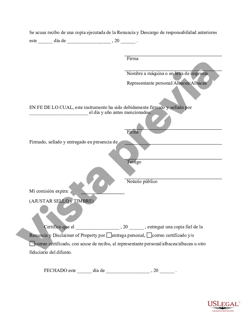 Preview Renuncia de Georgia y renuncia de propiedad recibida por sucesión intestada