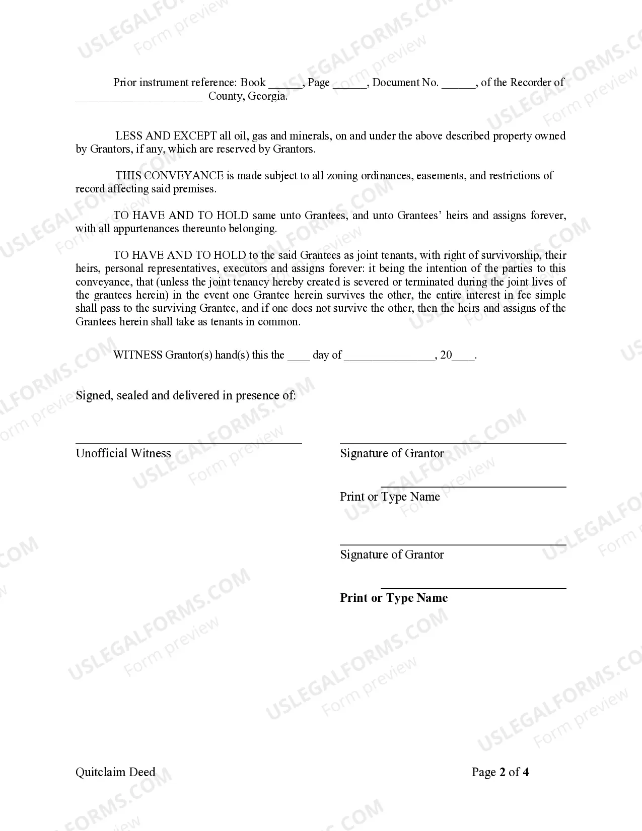 Preview Quitclaim Deed by Two Individuals to Husband and Wife