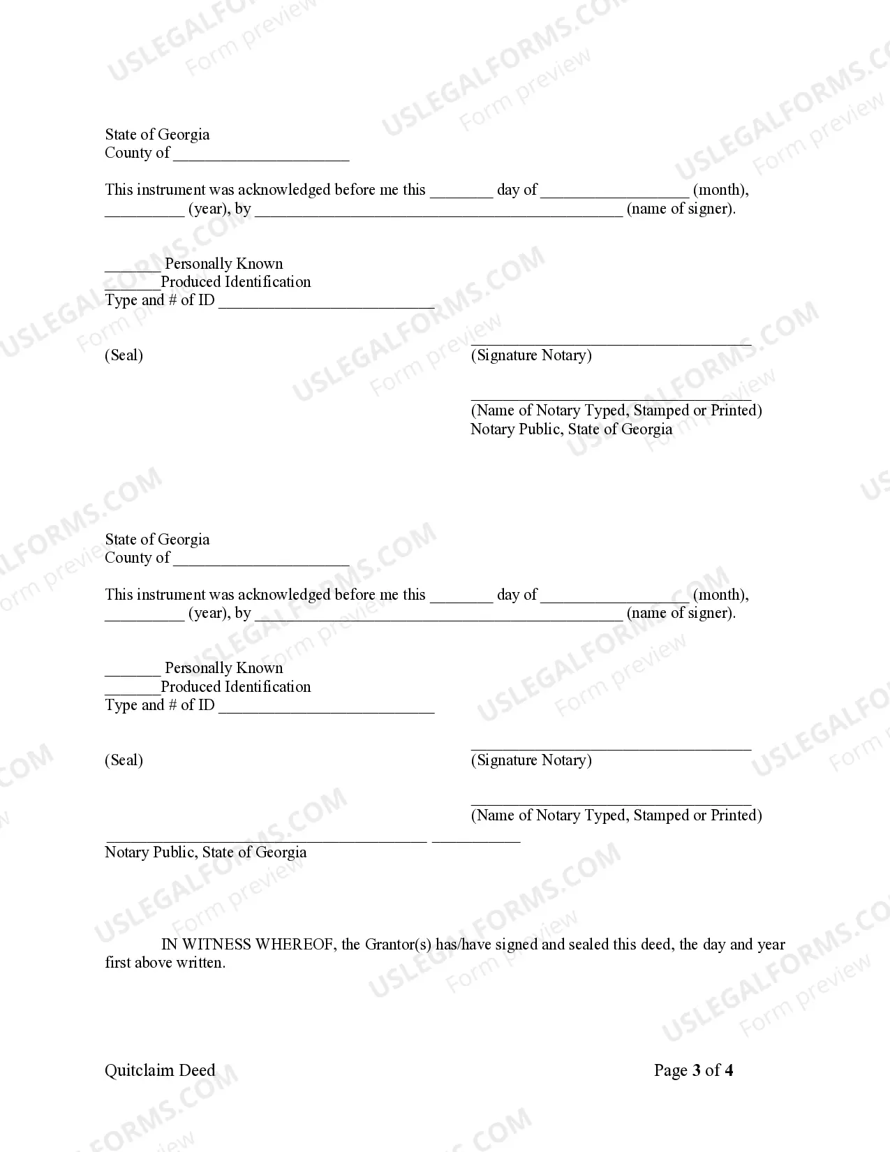 Preview Quitclaim Deed by Two Individuals to Husband and Wife