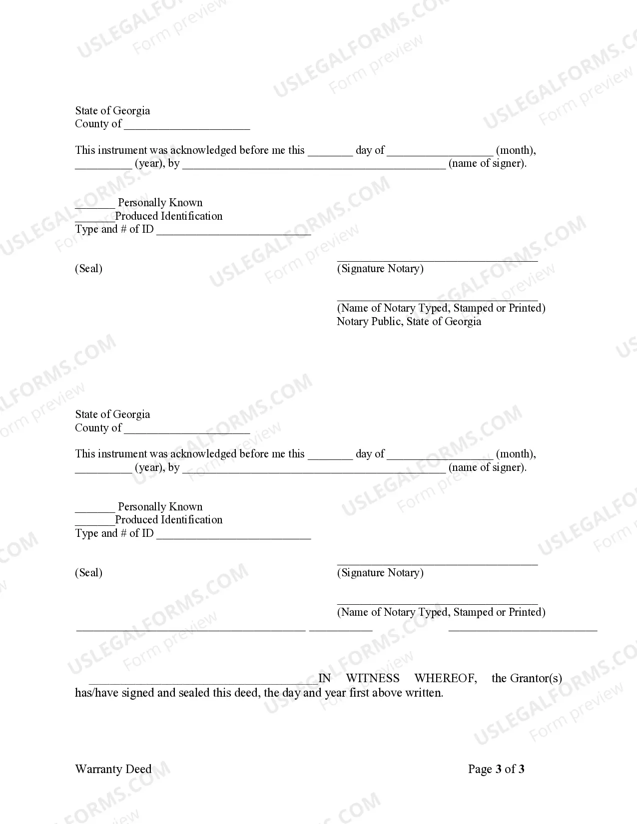 Preview Warranty Deed from two Individuals to Husband and Wife