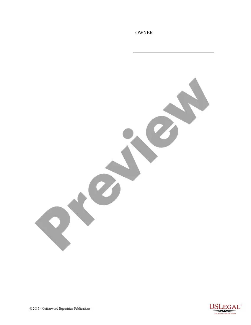 Preview Hauling Release and Waiver - Horse Equine Forms