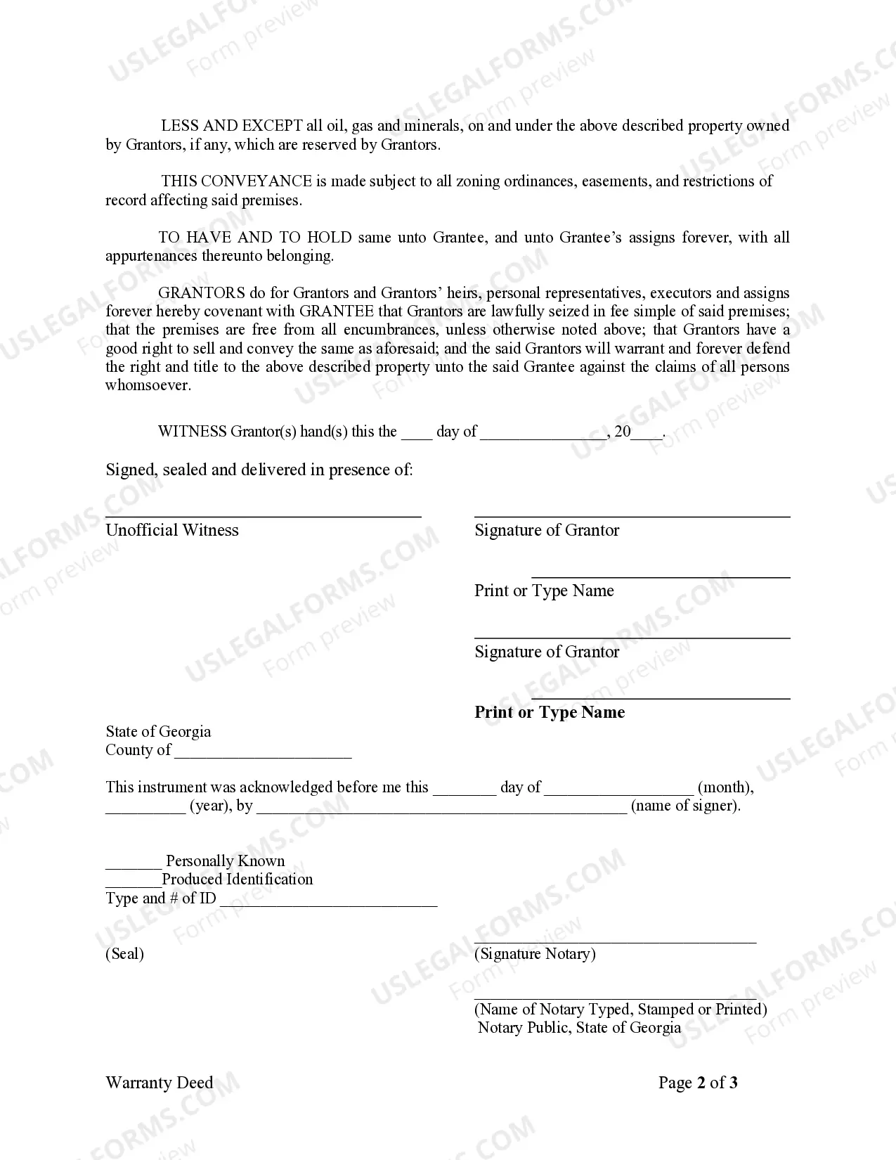 Preview Warranty Deed from two Individuals to LLC