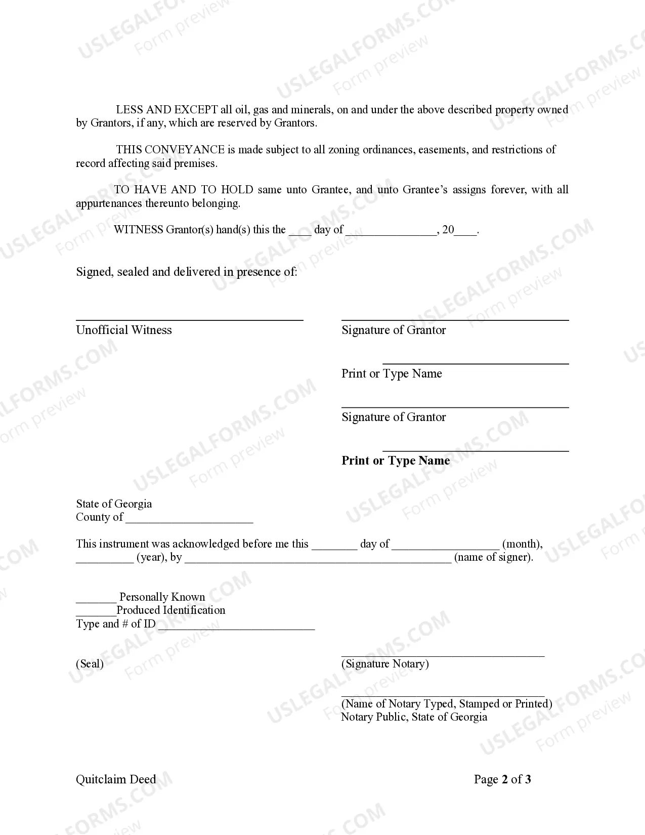 Preview Quitclaim Deed by Two Individuals to Corporation