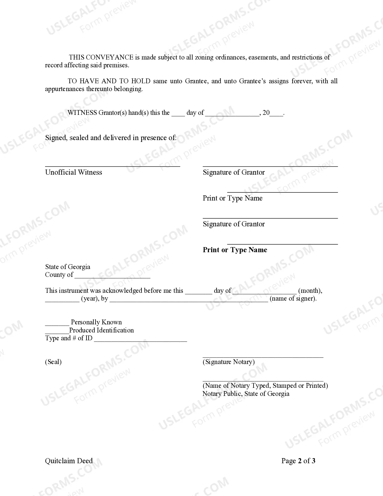 Preview Quitclaim Deed from Husband and Wife to LLC