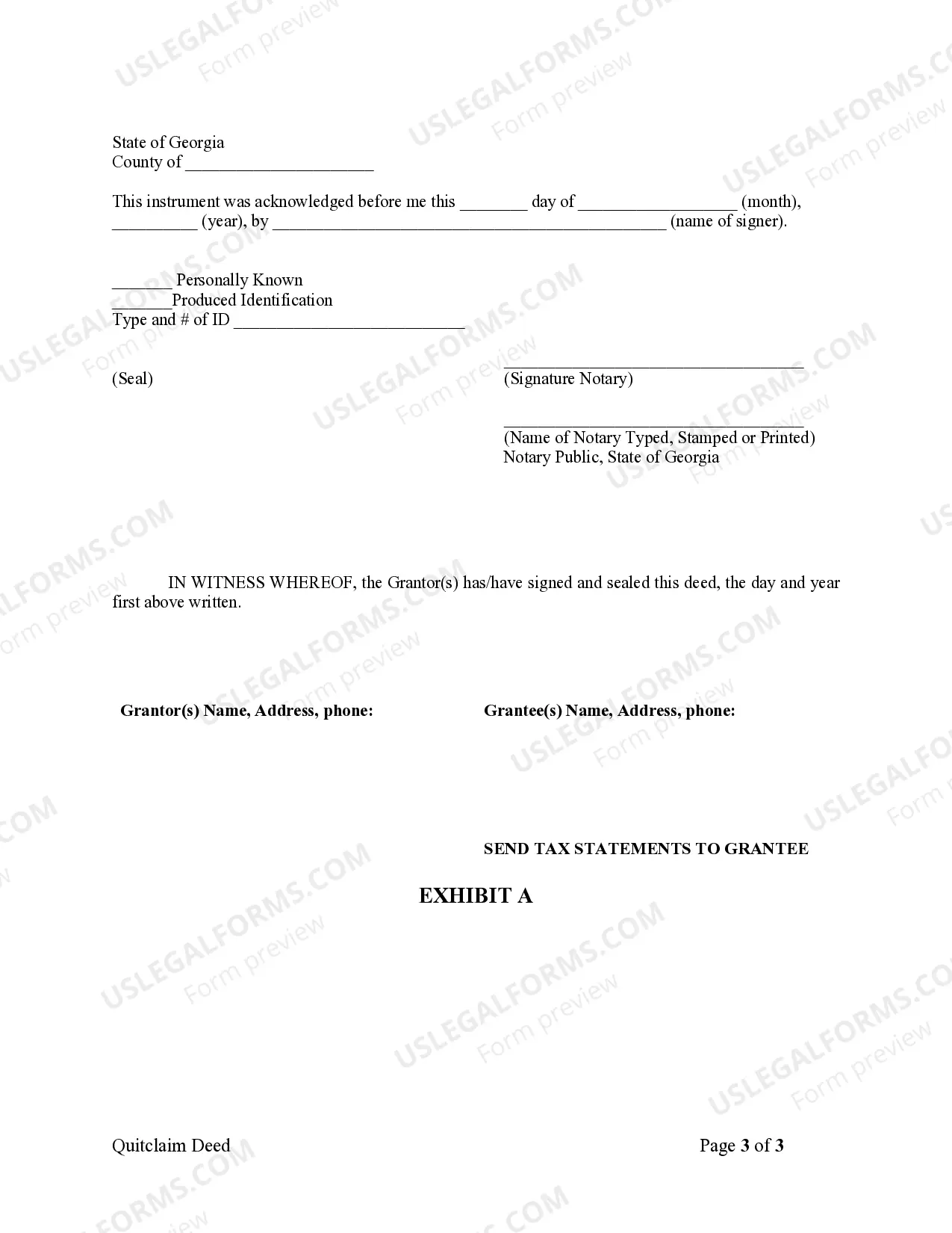 Preview Quitclaim Deed from Husband and Wife to LLC