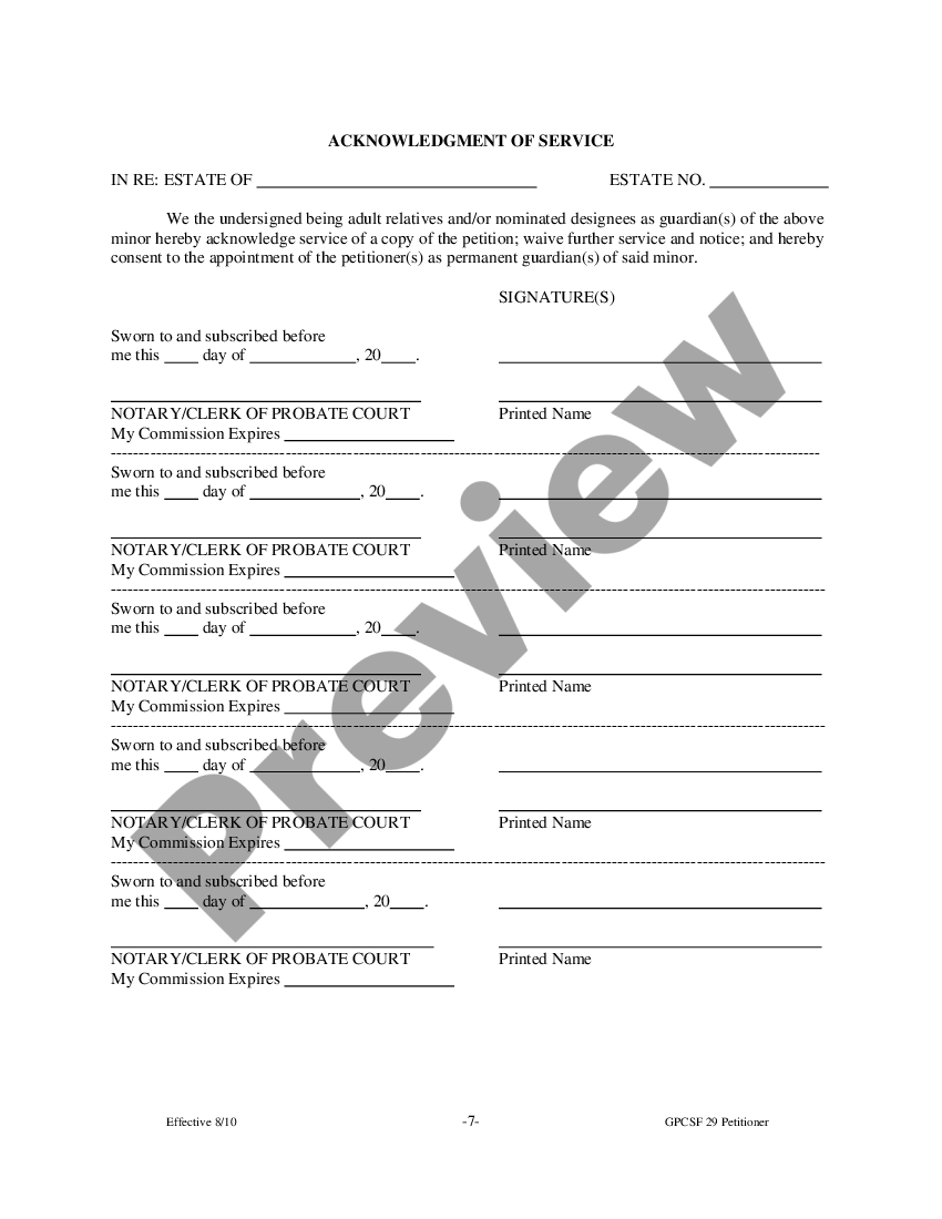 Savannah Petition for Letters of Guardianship of Minor