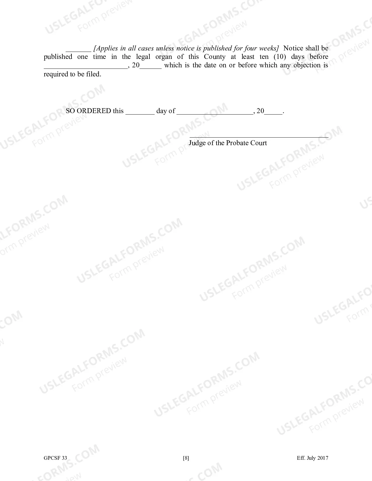 Preview Petition for Discharge
