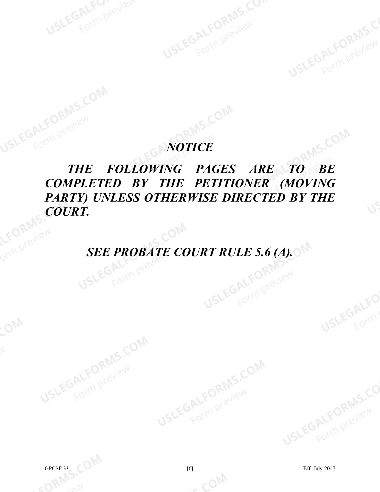 Preview Petition for Discharge