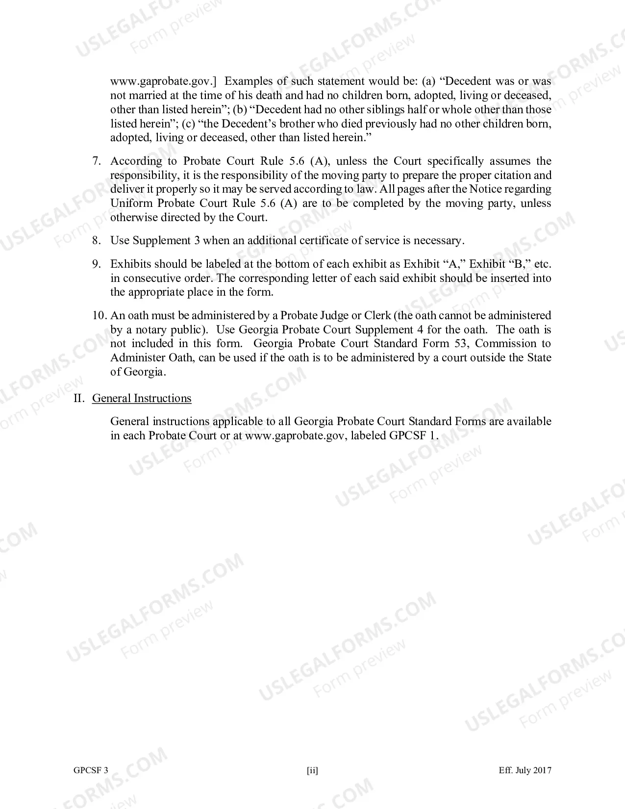 Preview Court Forms for Petition for Letters of Administration