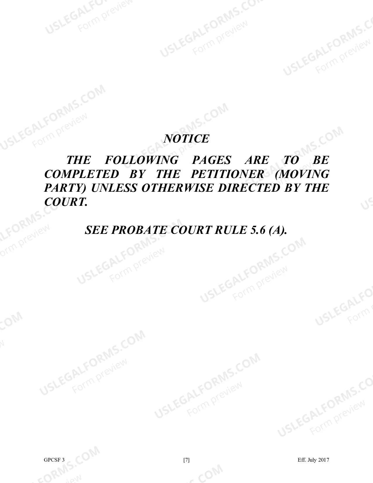 Preview Court Forms for Petition for Letters of Administration