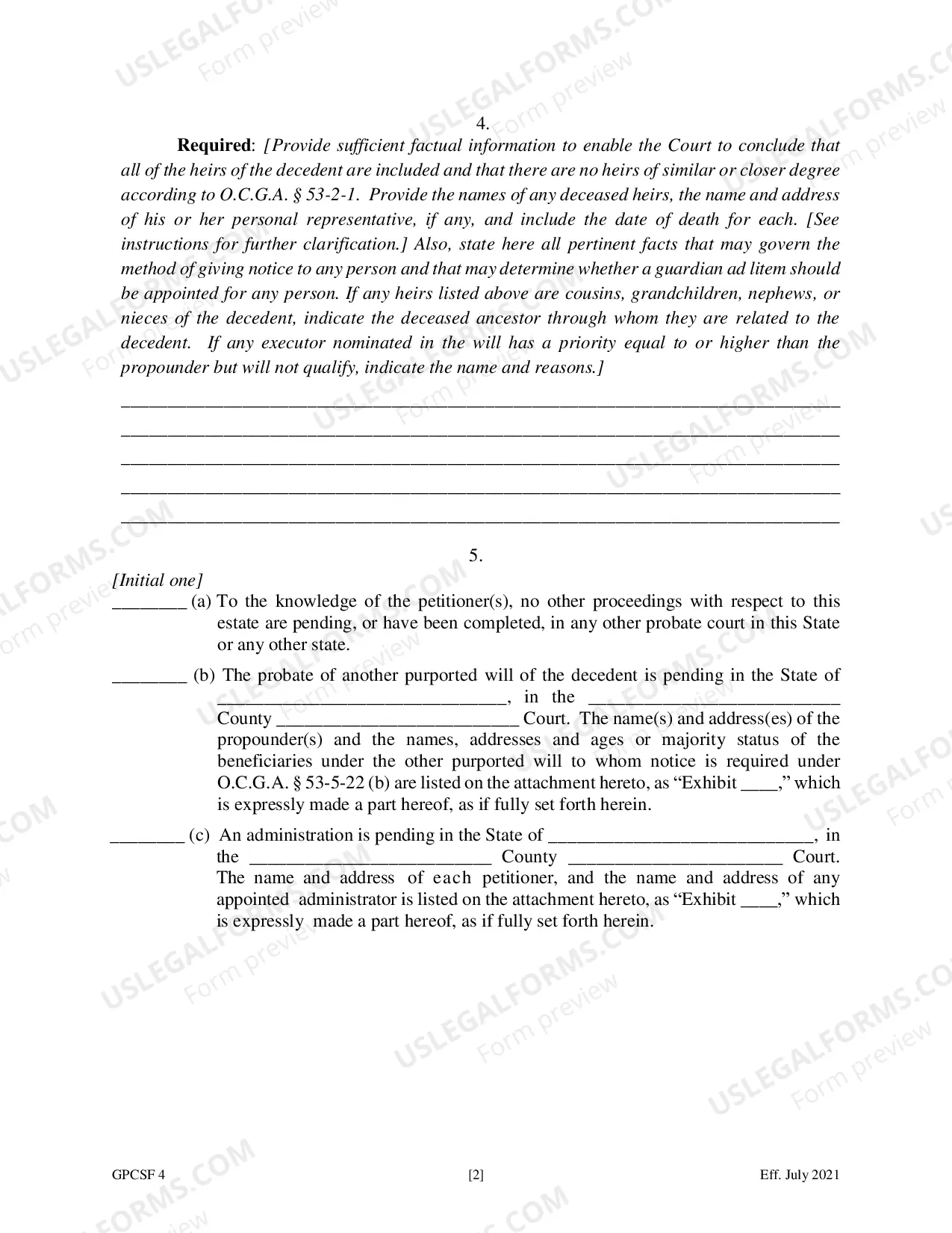 Preview Petition to Probate Will in Common Form