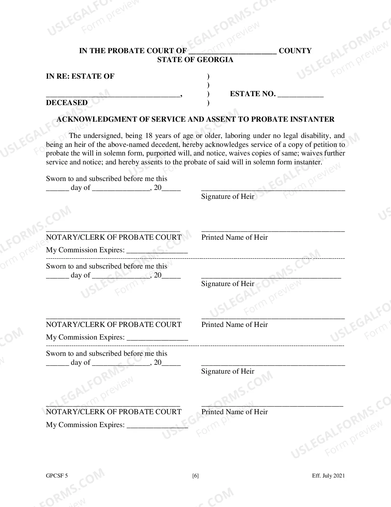 Preview Petition to Probate Will in Solemn Form