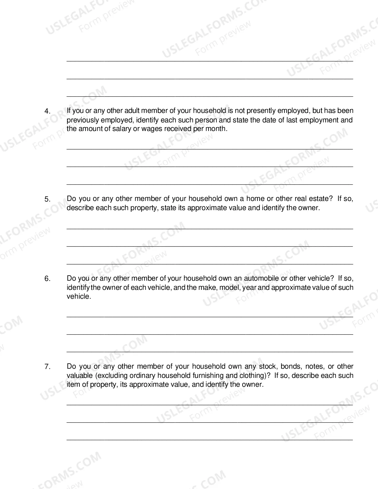 Preview Affidavit in Support of Request to Proceed In Forma Pauperis