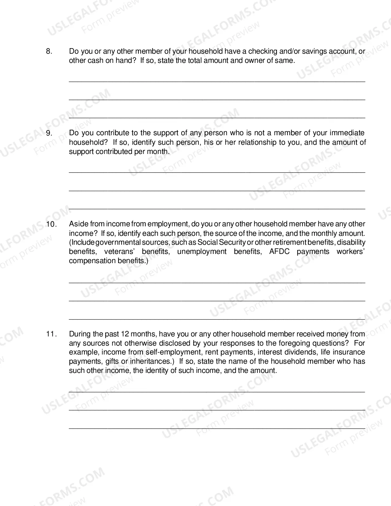 Preview Affidavit in Support of Request to Proceed In Forma Pauperis