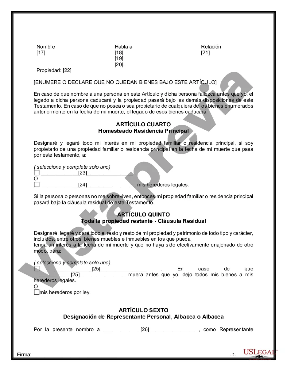 Preview Testamentos mutuos que contienen última voluntad y testamentos para personas solteras que viven juntas sin hijos