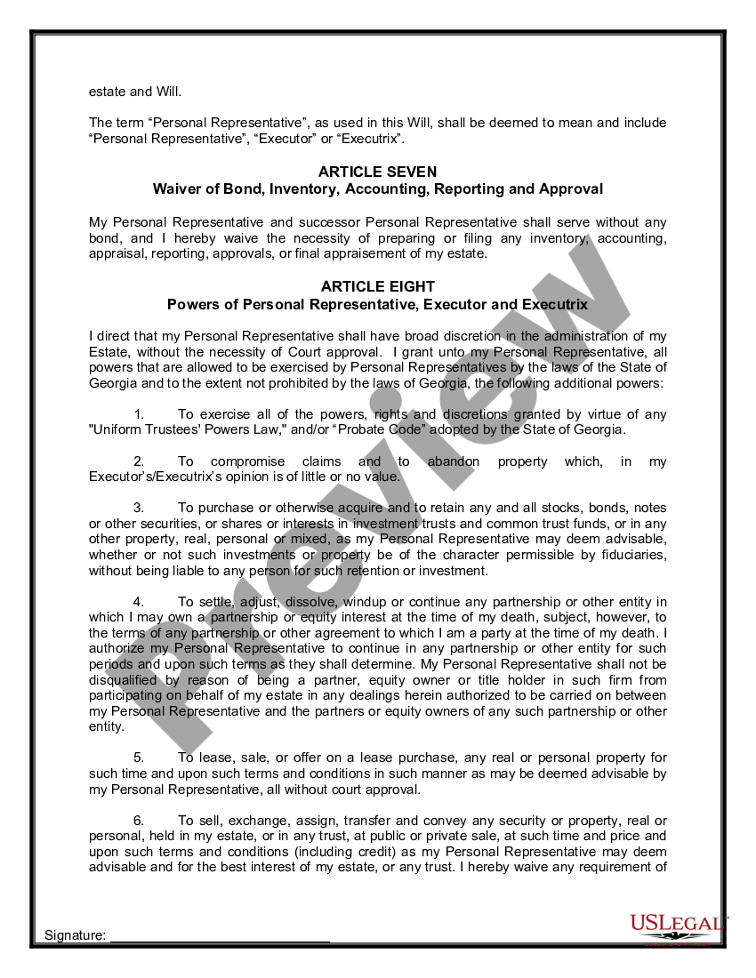 page 5 Mutual Wills containing Last Will and Testaments for Unmarried Persons living together with No Children preview